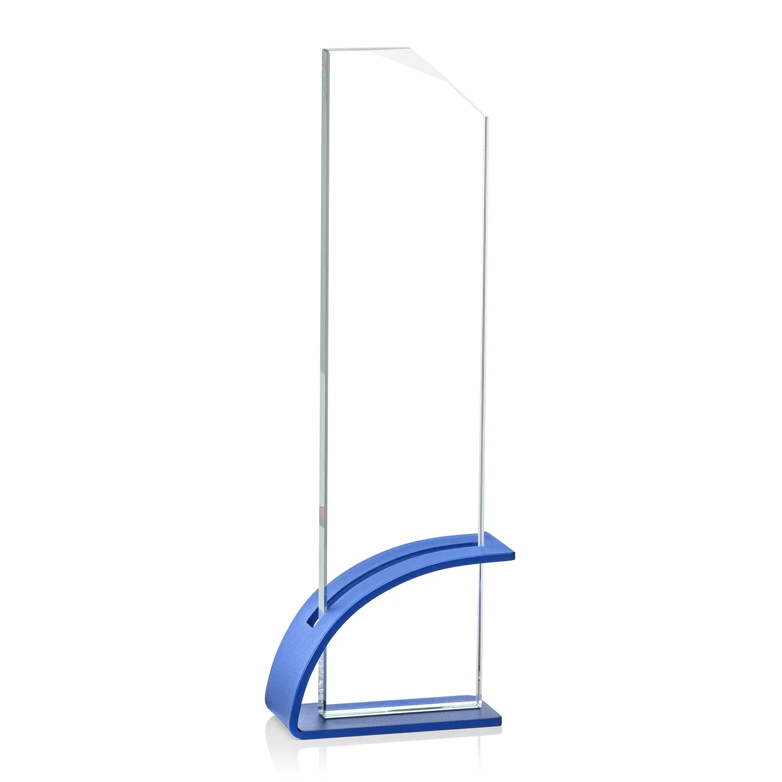 Branded Starfire Crystal Pane Award on Slotted Aluminum Base, Seven Colors, awards for safety achievement programs