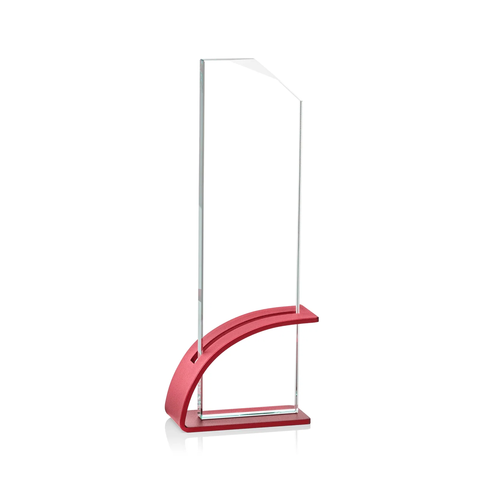 Branded Starfire Crystal Pane Award on Slotted Aluminum Base, Seven Colors, awards for dealer and partner awards