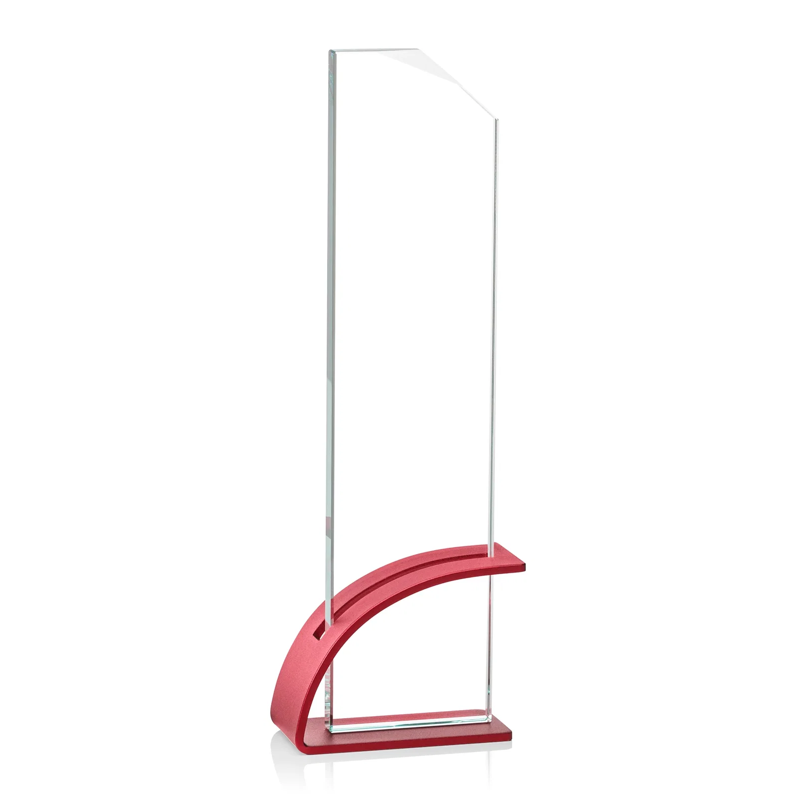 Branded Starfire Crystal Pane Award on Slotted Aluminum Base, Seven Colors, awards for company anniversary events