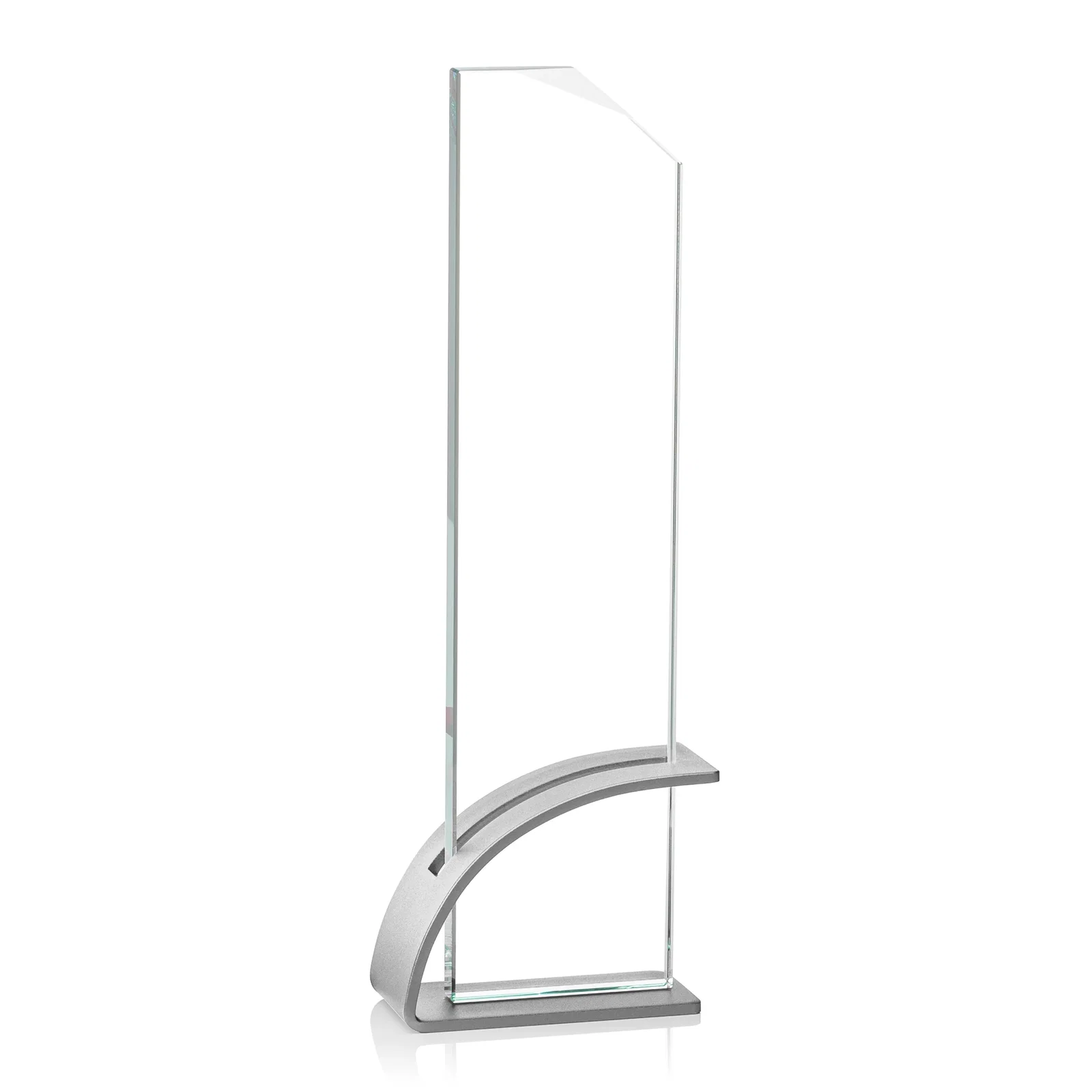 Custom printed Starfire Crystal Pane Award on Slotted Aluminum Base, Seven Colors, awards for service anniversary gifts