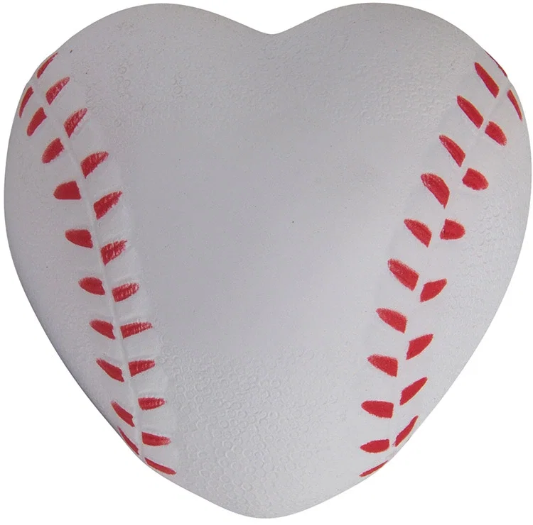 Heart Shaped Baseball Stress Reliever — view 2