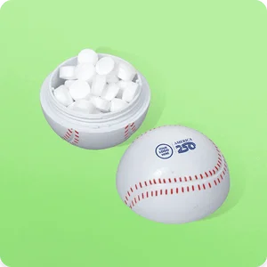 Baseball Mint Container