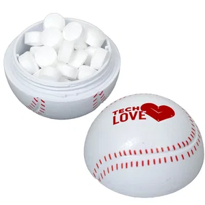 Baseball-Shaped Mint Container, Tamper-Resistant, USA-Made