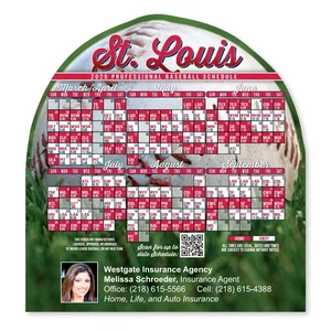 Baseball Team Schedule Magnet, 6.25" x 5.88", Full-Color Imprint