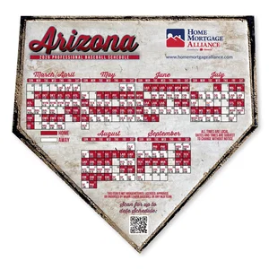 7.5 x 7.25 Inch Baseball Team Schedule Magnet, Full-Color Imprint
