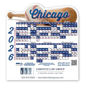 5.88 x 6.25 Inch Baseball Schedule Magnet, Full-Color Imprint