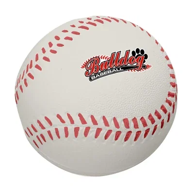 Baseball shaped stress reliever with printed stitch lines