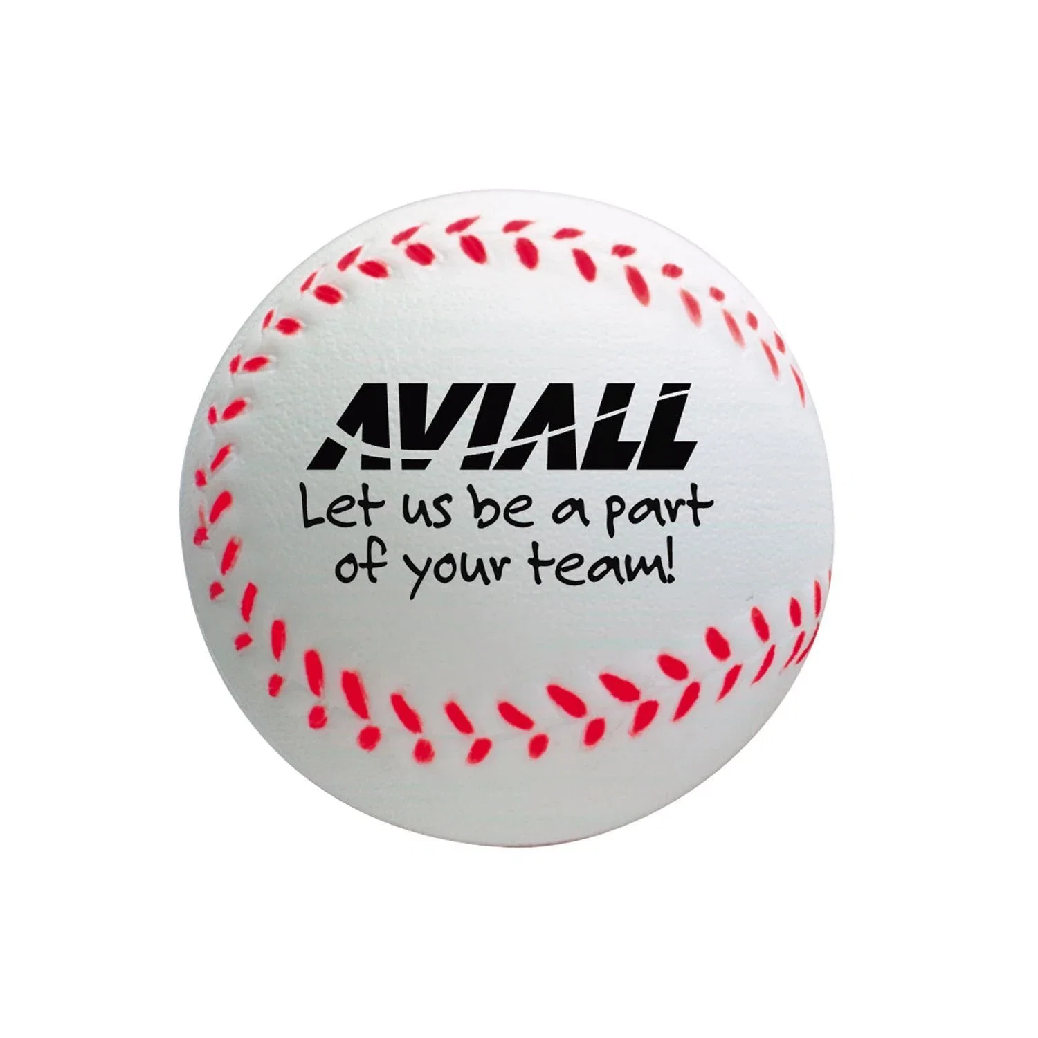 Customized Baseball Stress Ball — White — view 2