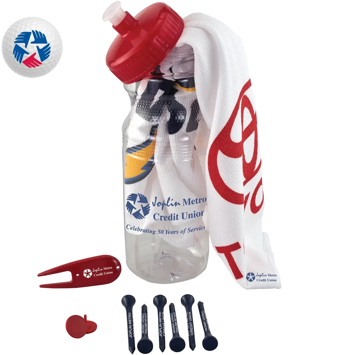Custom Golf Caddy Set with Bridgestone Tour BXS Golf Ball — view 2