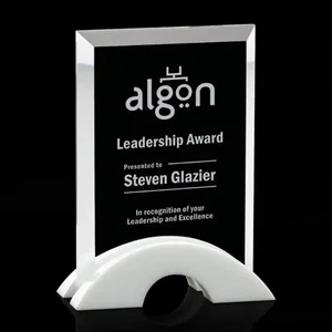 Crystal Award with Bone-White Arches