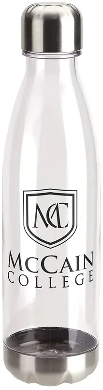 Bayside clear Tritan bottle with logo, durable promotional bottle for gyms and campuses