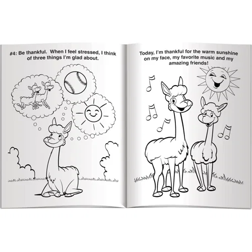 Be Kind to Your Mind Coloring Book activity spread promoting positive mindset