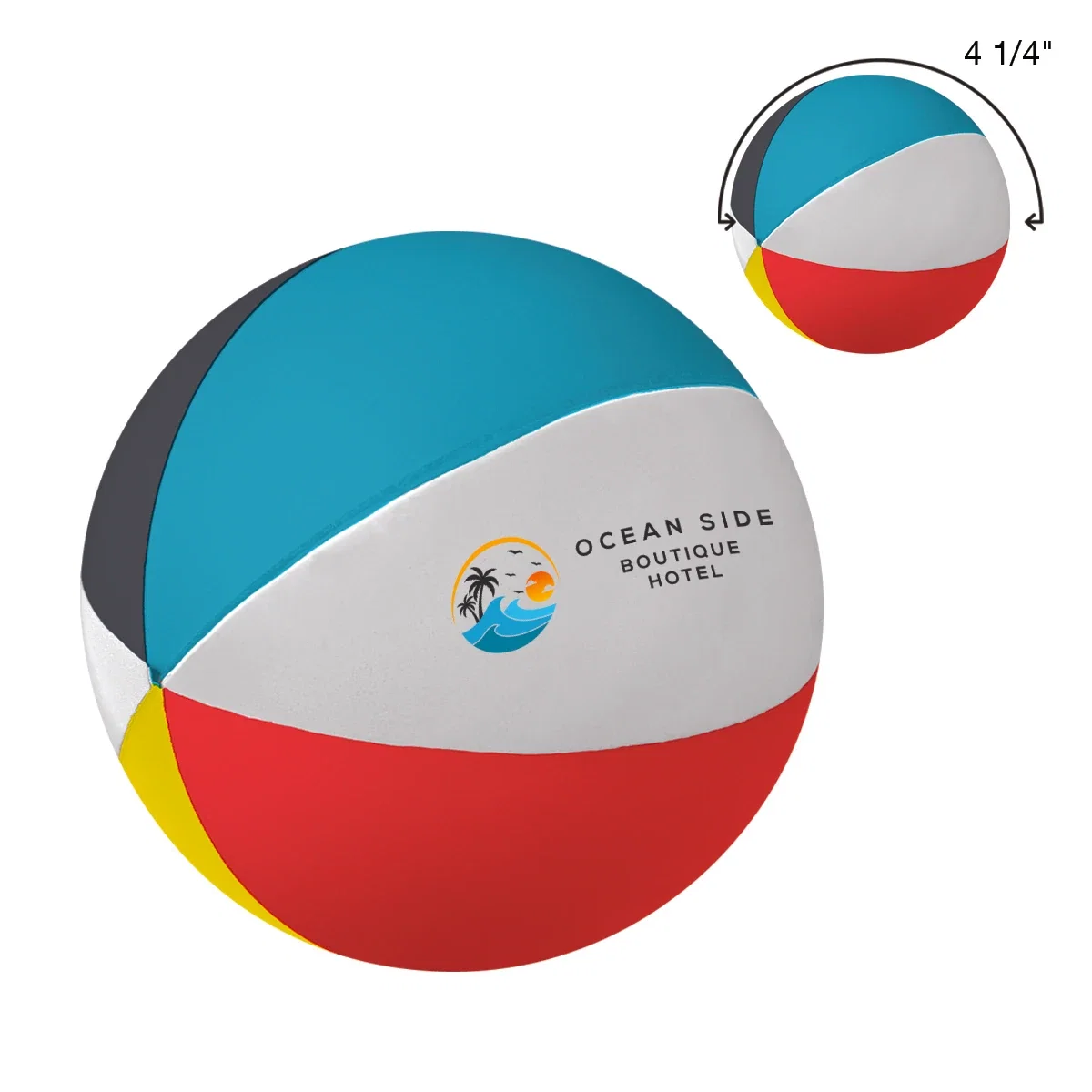 Rounded ball sits easily in the palm of a hand