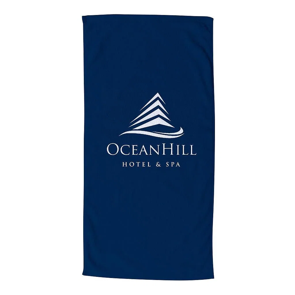 Logo Color Resort Beach Towel — Navy — view 4