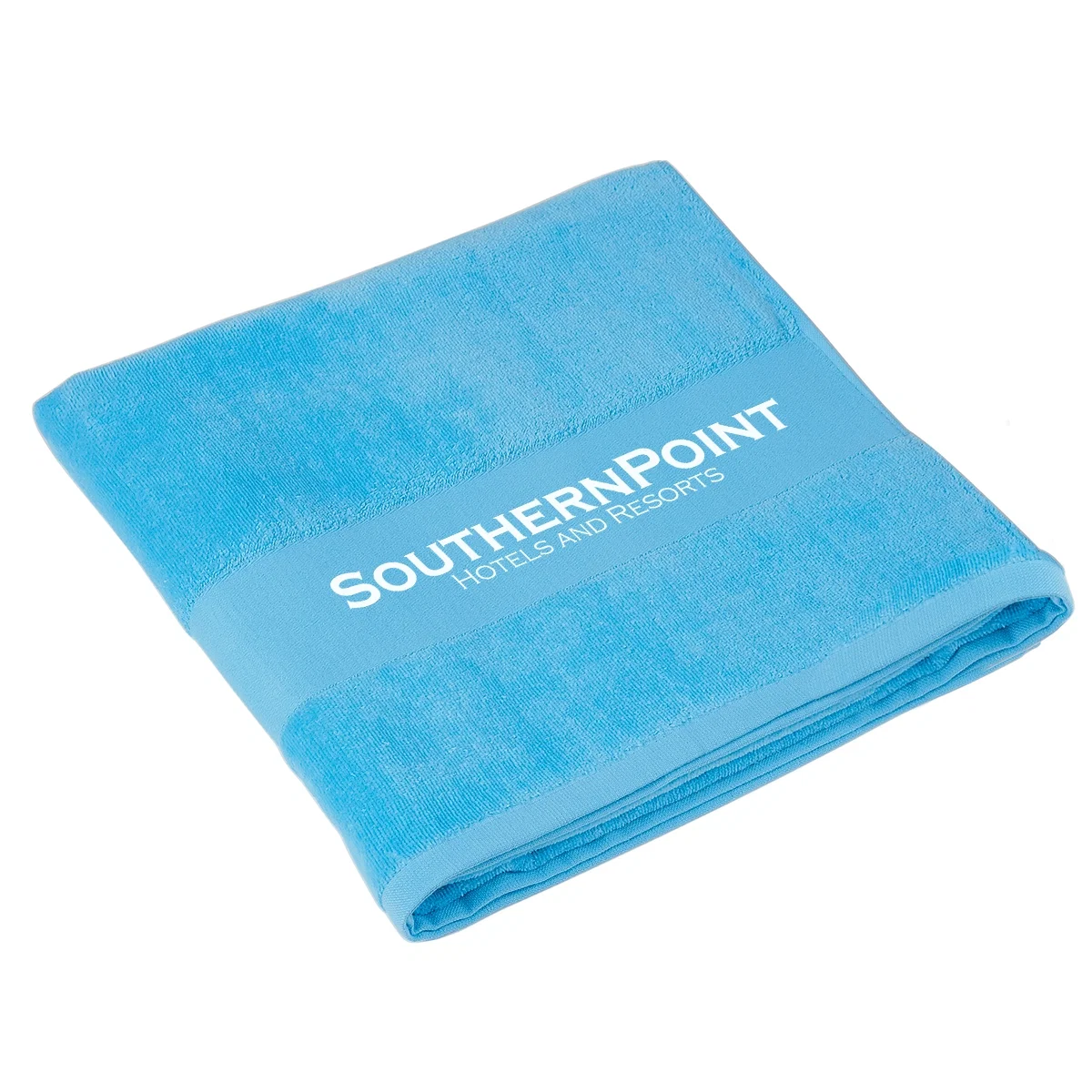 Quick dry cotton beach towel spread out at full size