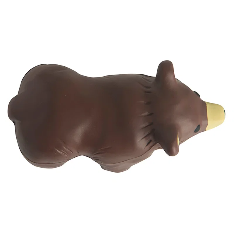Imprinted Brown Bear Stress Reliever — view 2