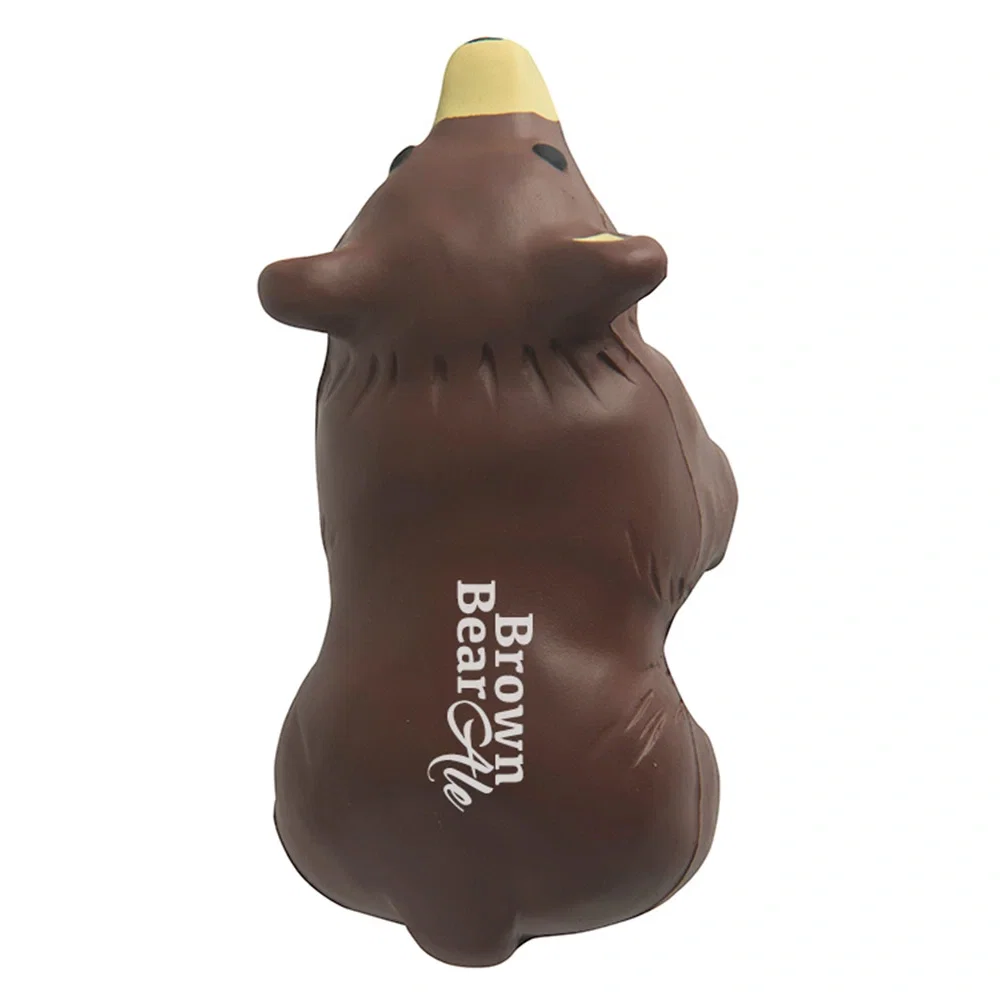 Imprinted Brown Bear Stress Reliever — view 3