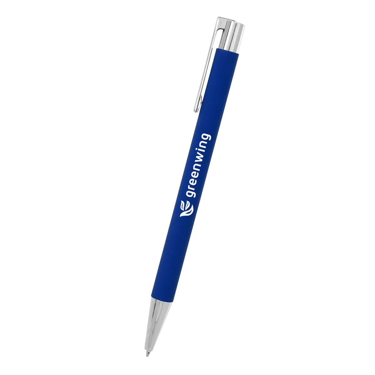 White model with contrasting metal trim