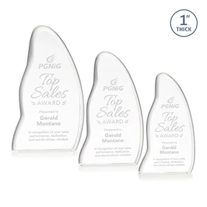 Optical Crystal Award with a Waved Edge