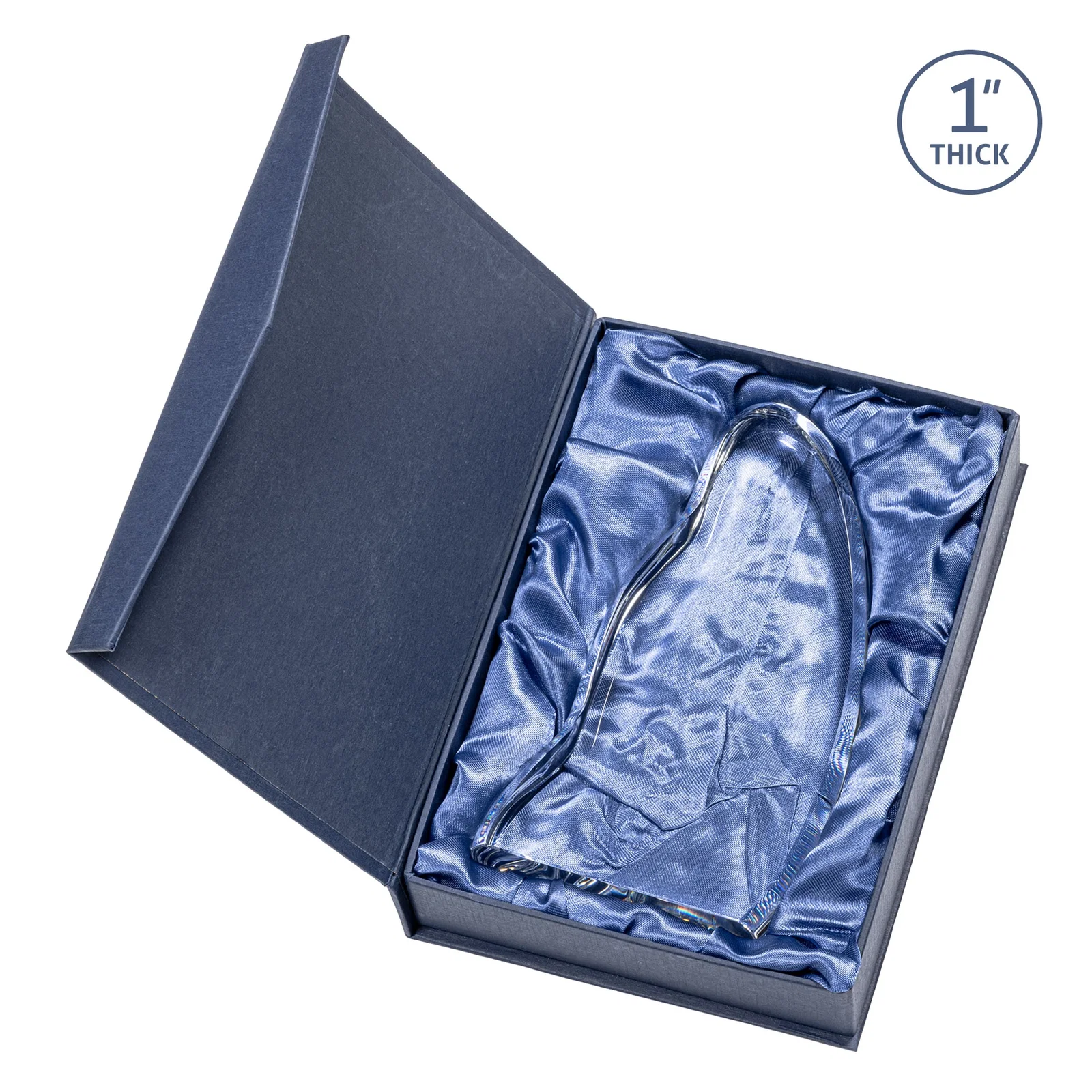 Custom Optical Crystal Award with a Waved Edge, awards for safety achievement programs