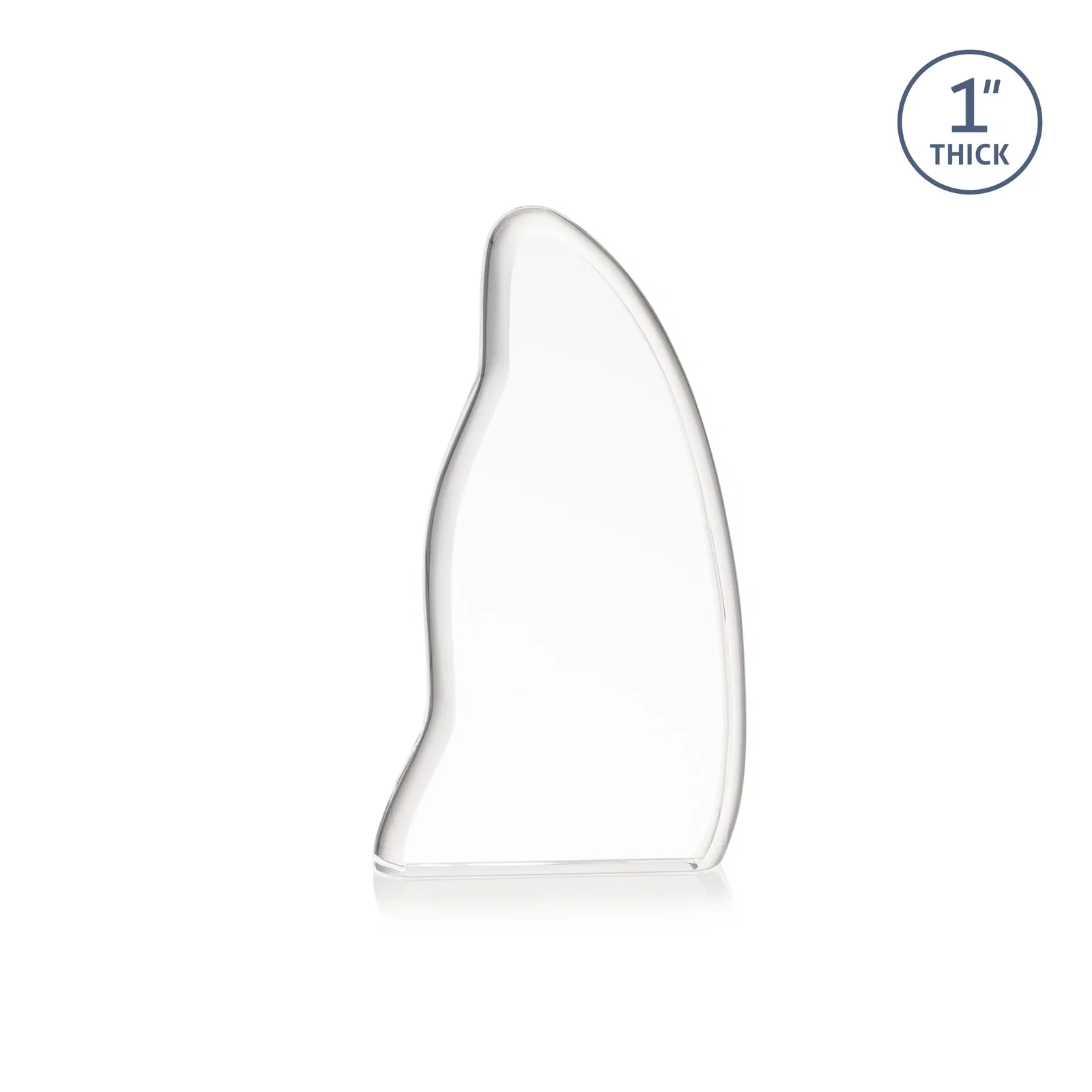 Custom Optical Crystal Award with a Waved Edge, awards for volunteer appreciation