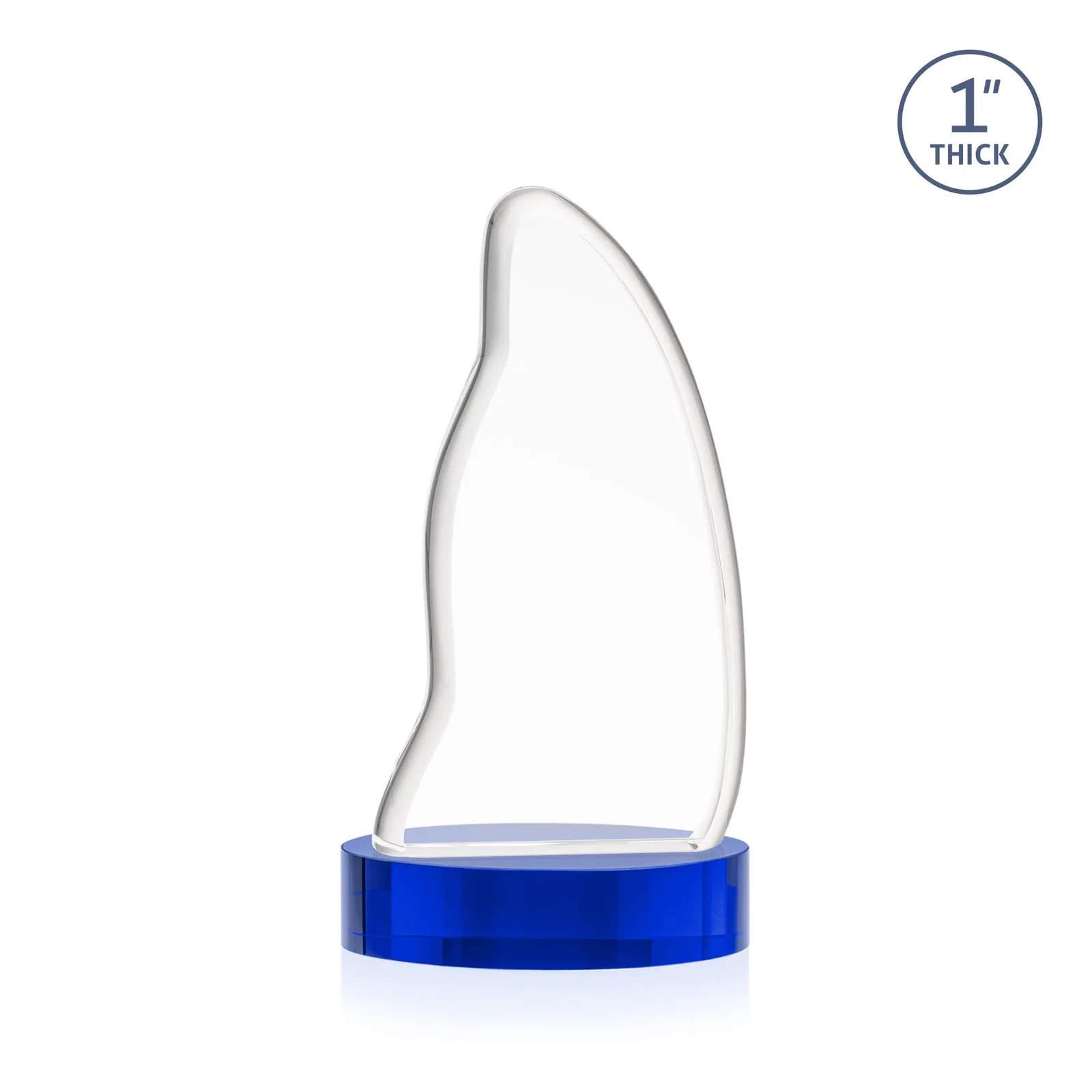 Custom Optical Crystal Arch Award with Waved Edge on Oval Base, awards, with your logo for retirement presentations
