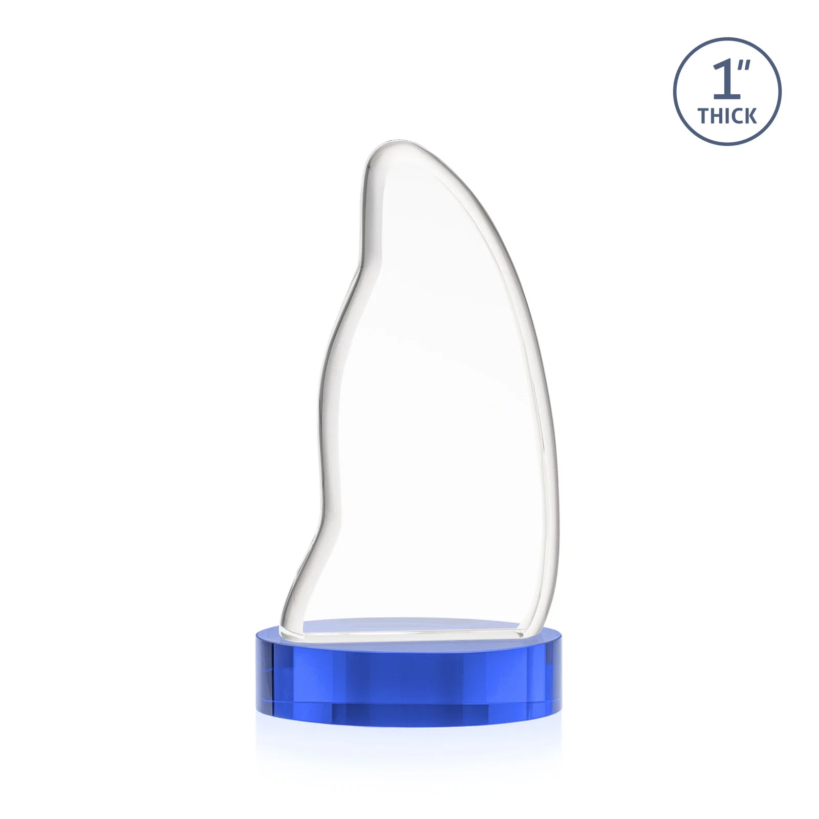 Custom Optical Crystal Arch Award with Waved Edge on Oval Base, awards, with your logo for dealer and partner awards
