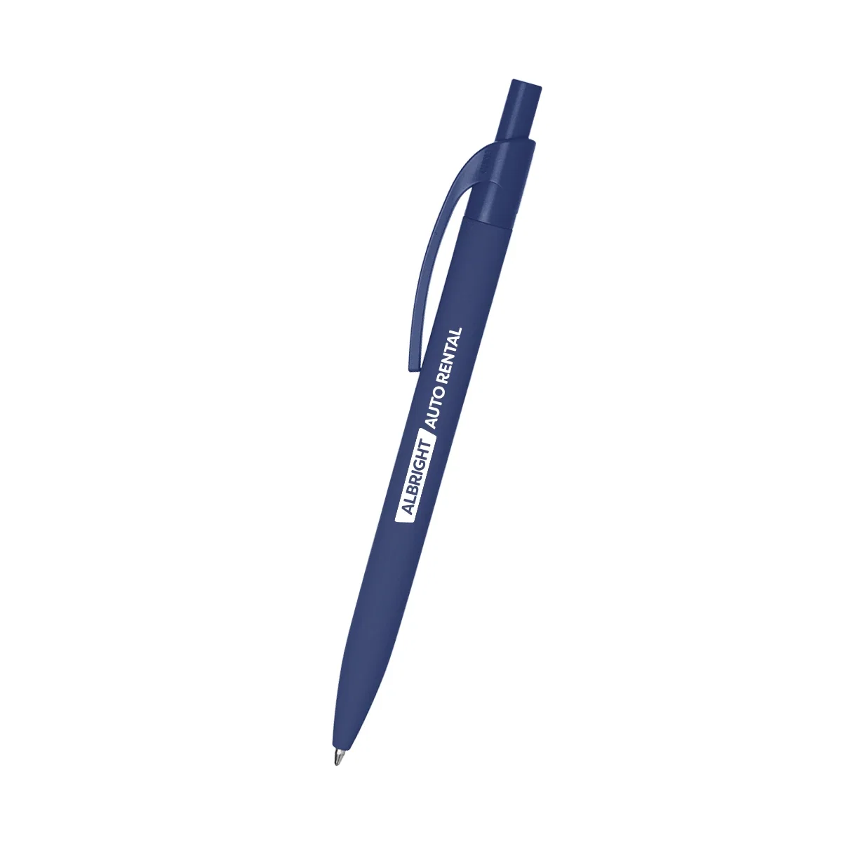 Black pen shown standing with the clip visible