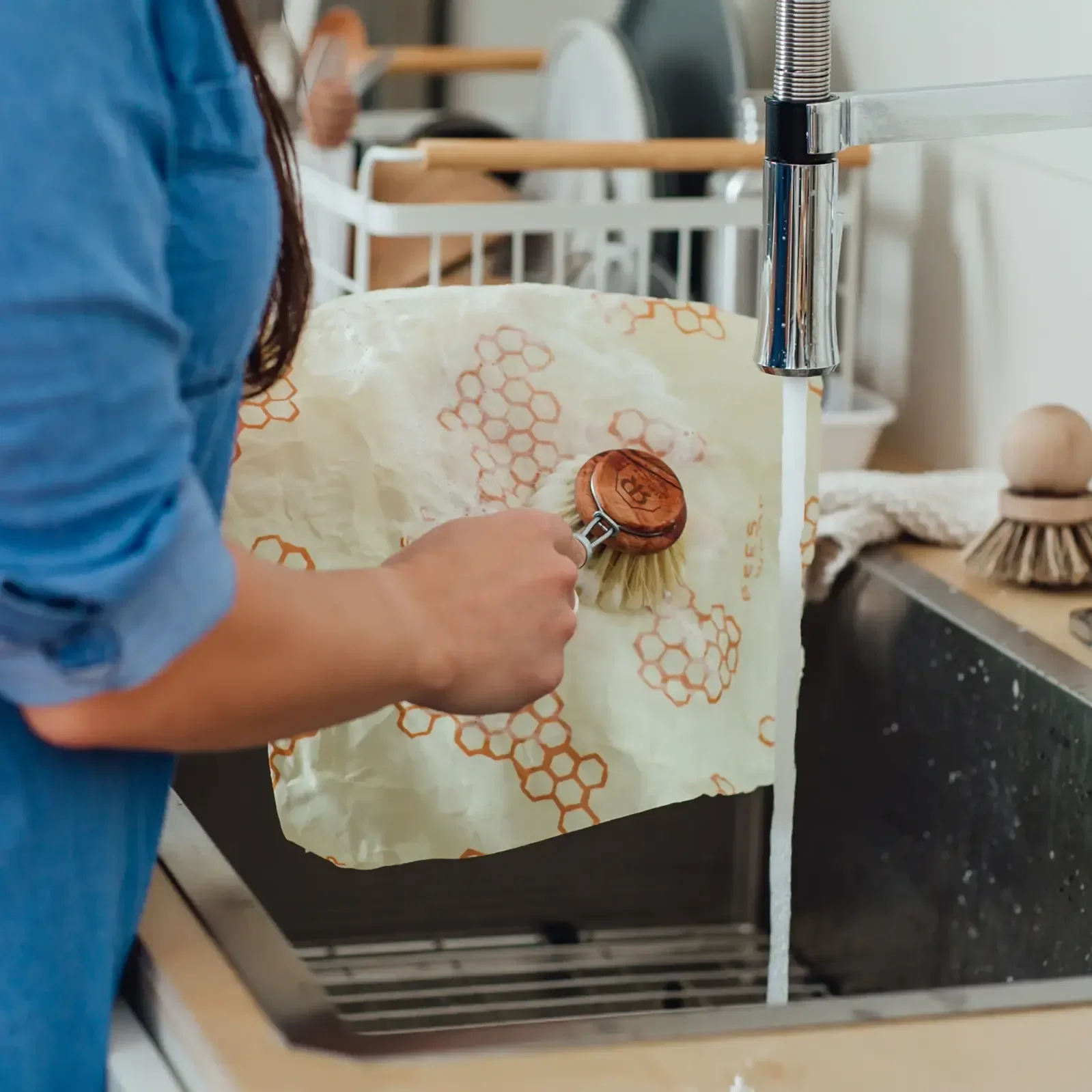 Bees Wrap® Food Wrap Set of 3 in use