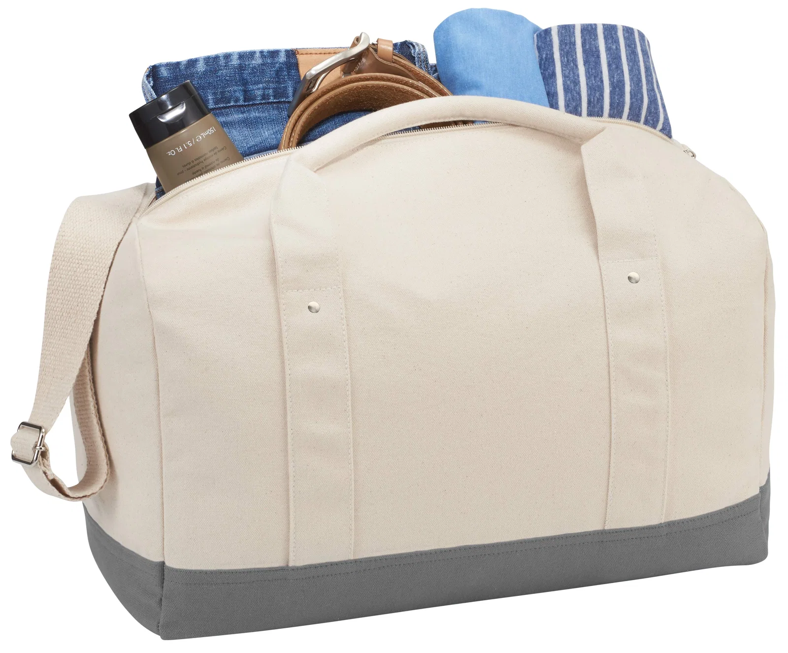 Belair 17" Cotton Canvas Duffle Bag — view 6