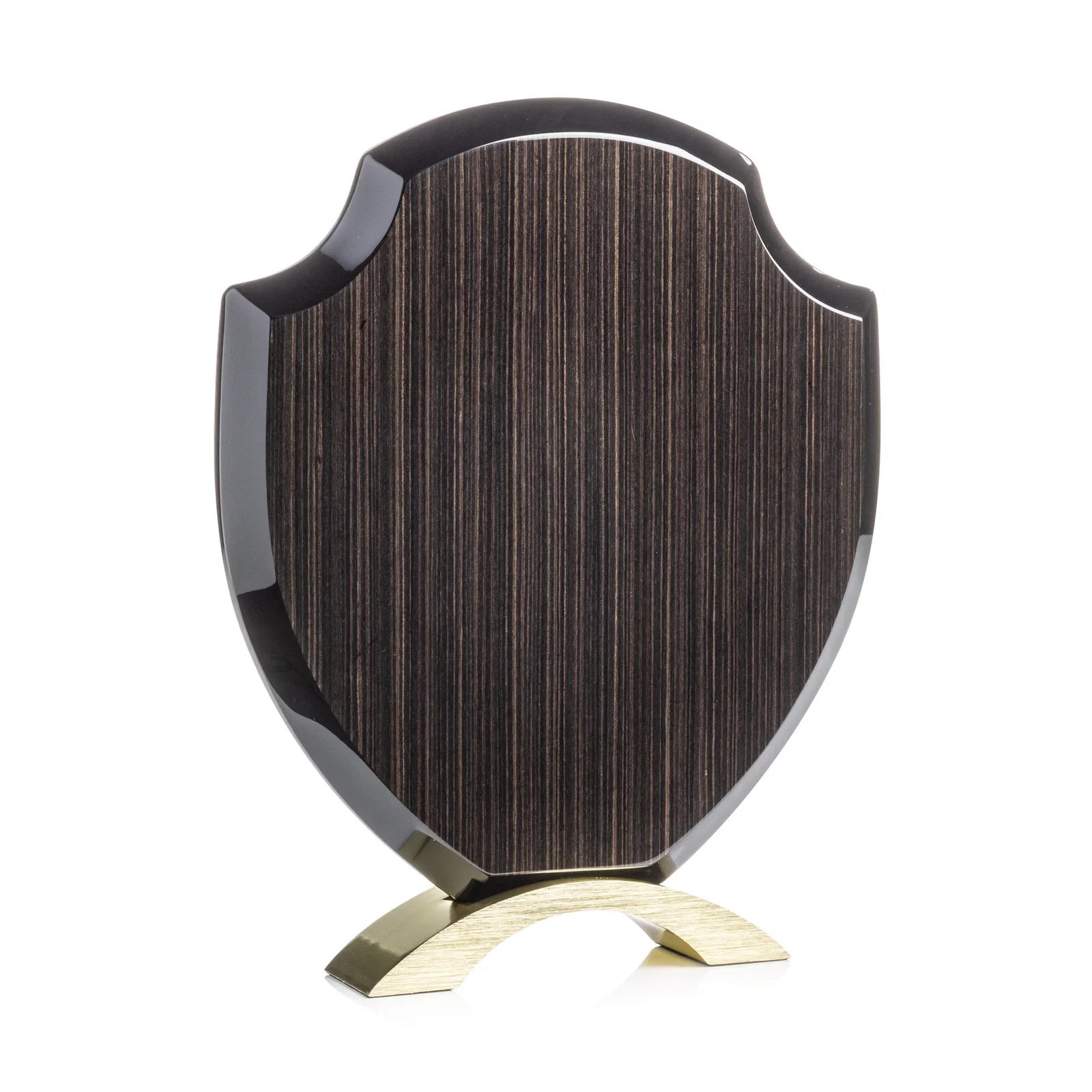Personalized Slatewood Composite Shield Award with High-Gloss Beveled Edges for team milestone celebrations