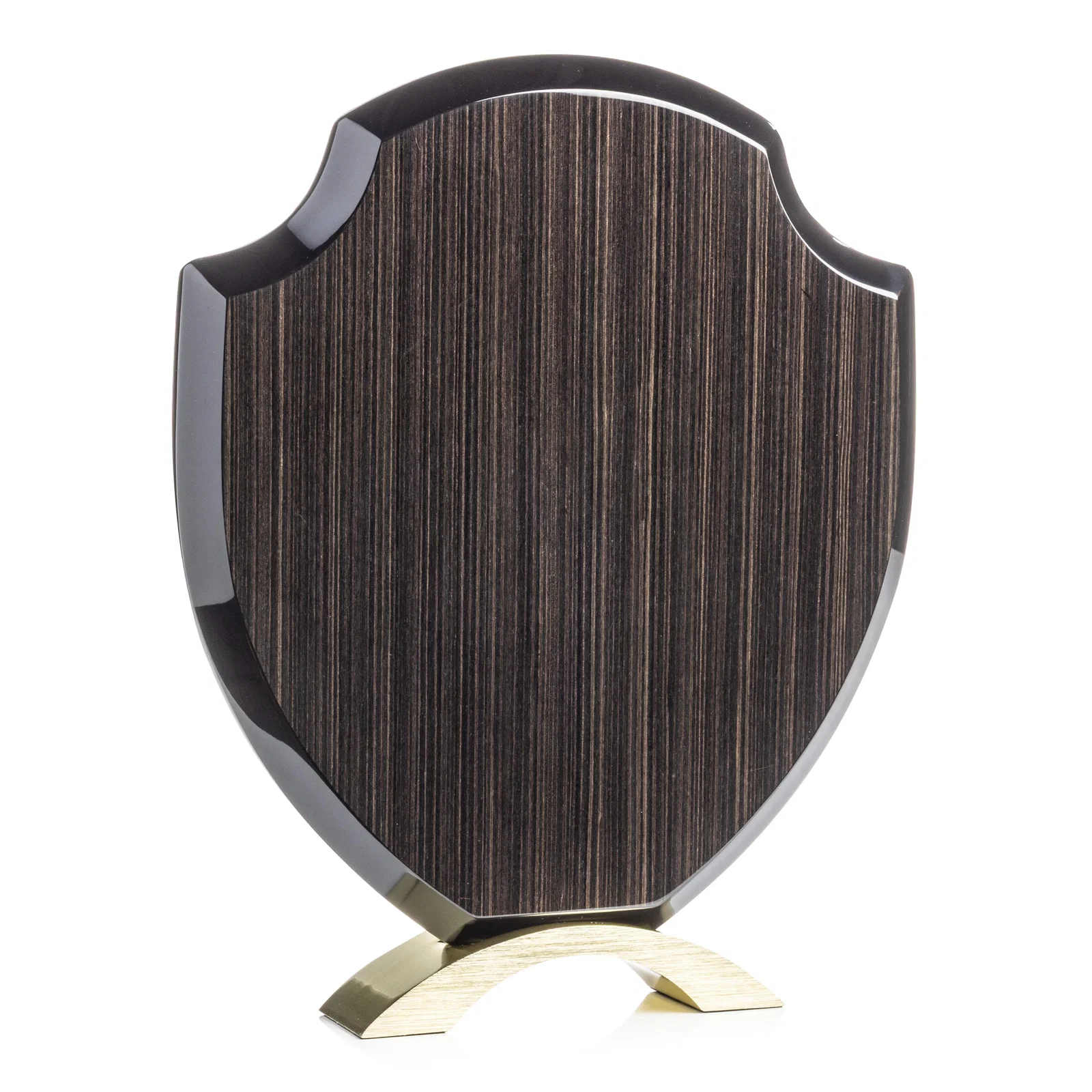 Personalized Slatewood Composite Shield Award with High-Gloss Beveled Edges for donor appreciation