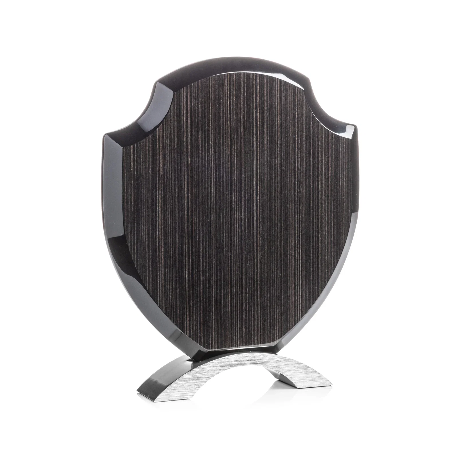 Personalized Slatewood Composite Shield Award with High-Gloss Beveled Edges for graduation ceremonies