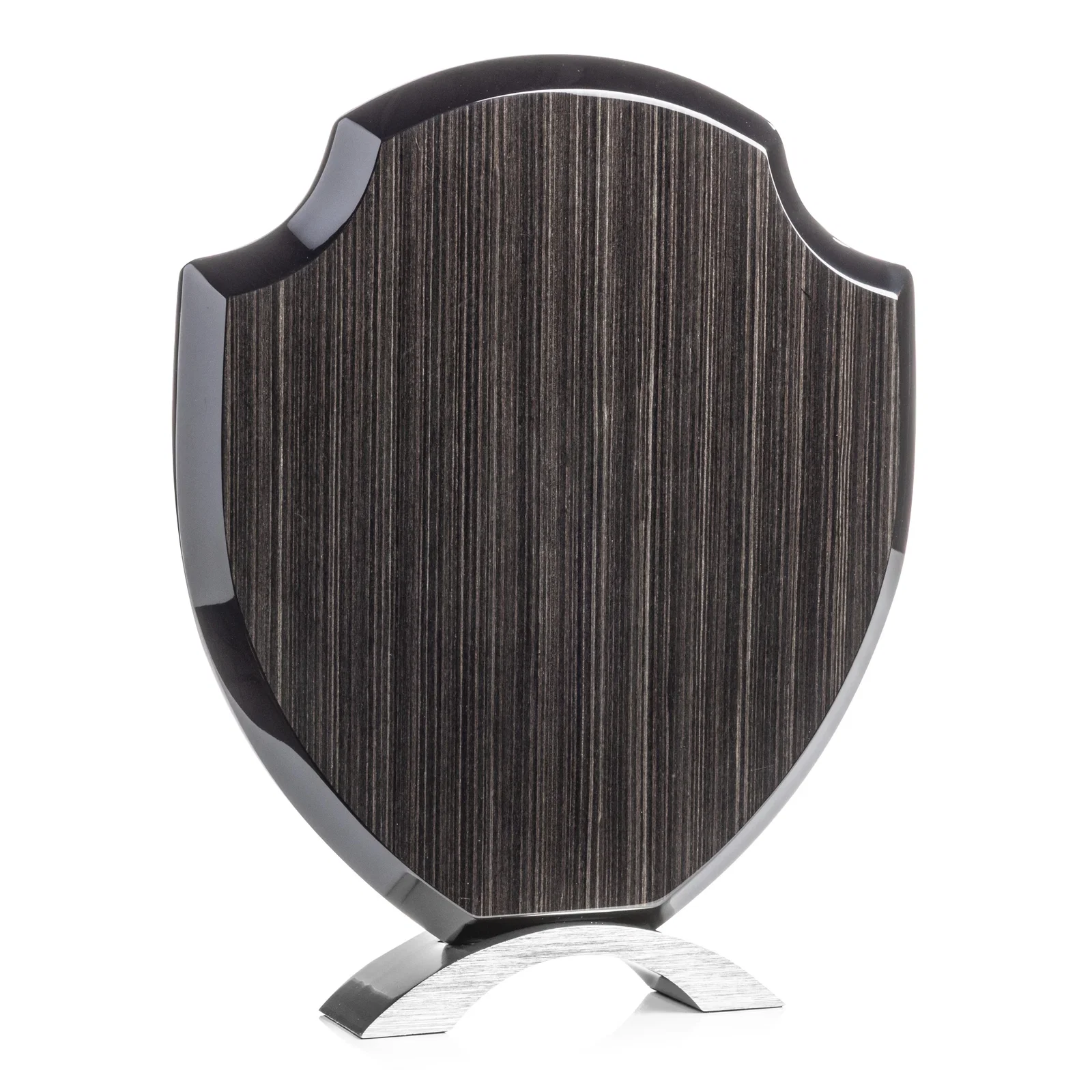 Personalized Slatewood Composite Shield Award with High-Gloss Beveled Edges for volunteer appreciation