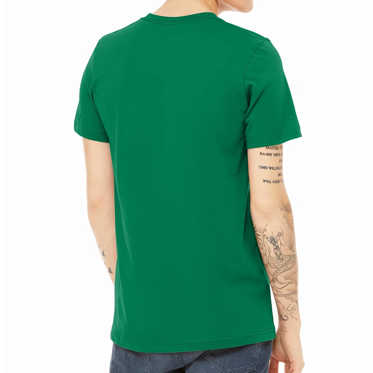 Back of the shirt displayed flat and blank