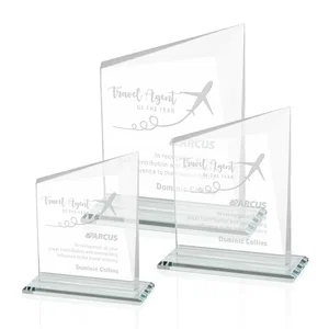 Starfire Crystal Peak Panel Award with Beveled Frame