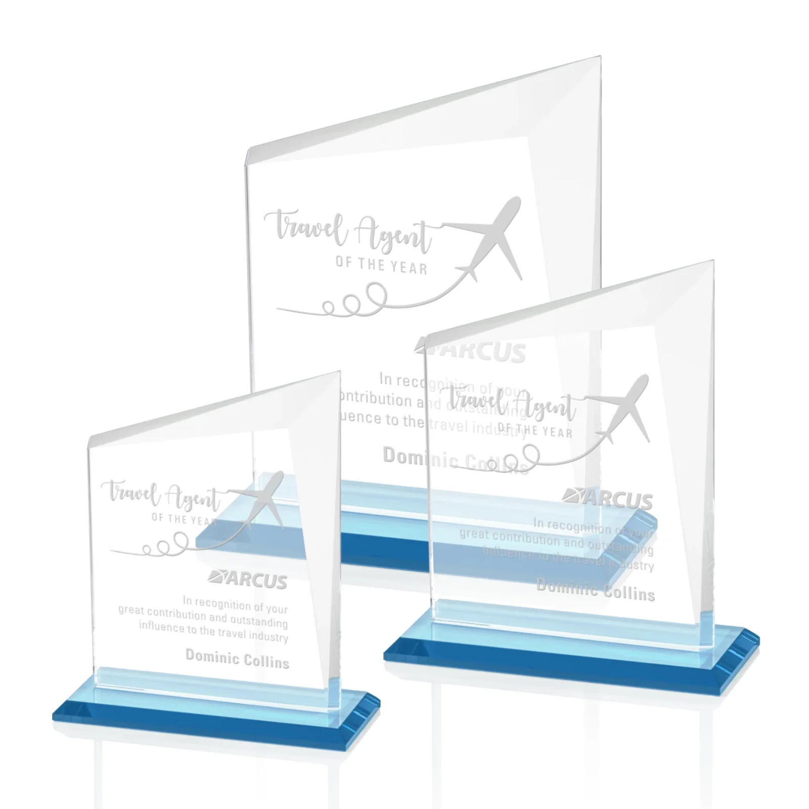 Promotional Starfire Crystal Peak Panel Award with Beveled Frame, awards for employee recognition