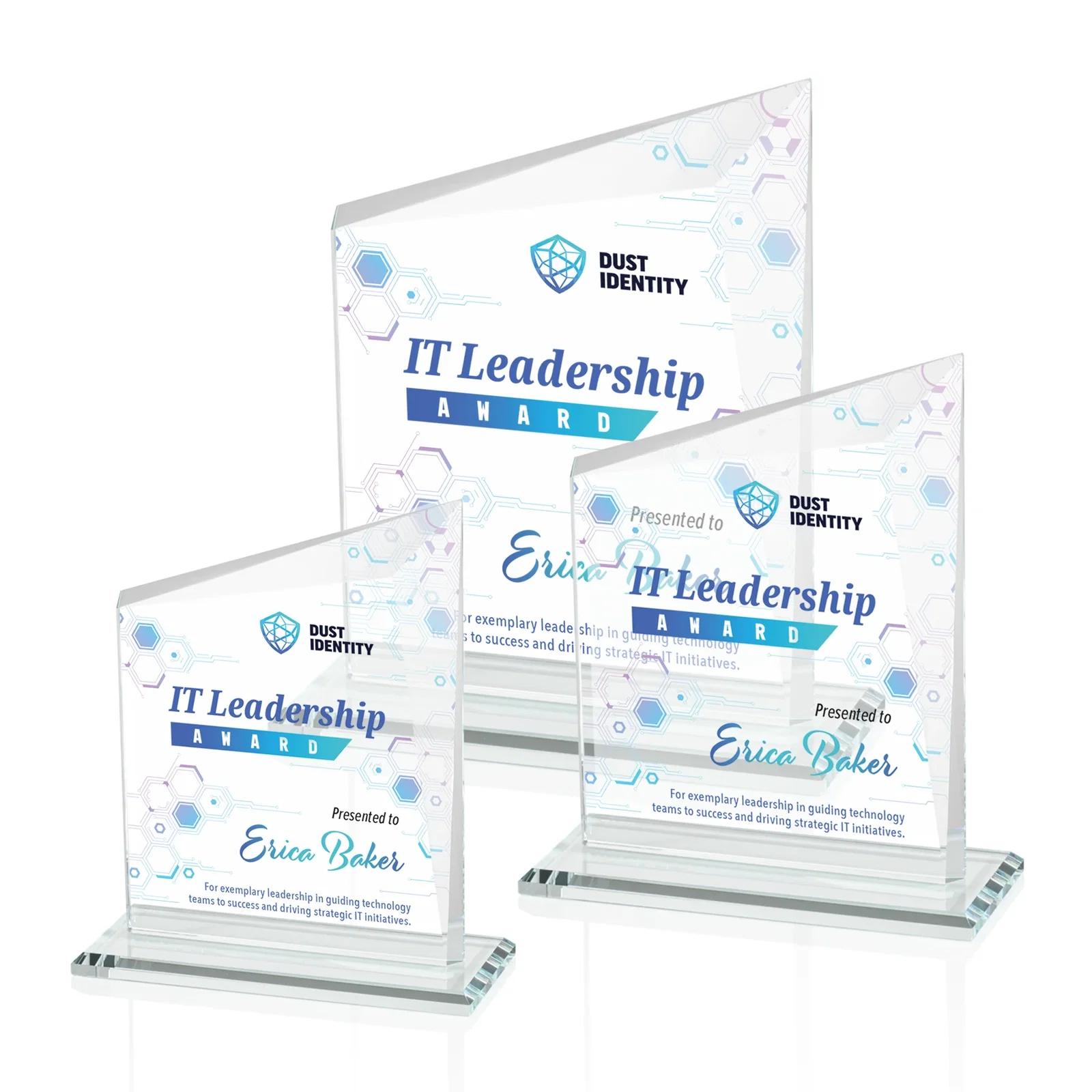 Promotional Starfire Crystal Peak Panel Award with Beveled Frame, awards for safety achievement programs