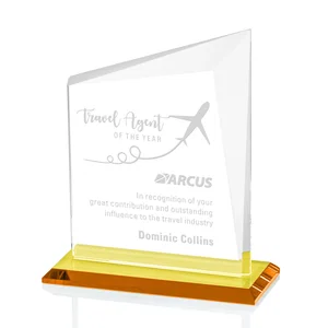 Starfire Crystal Peak Panel Award with Beveled Frame