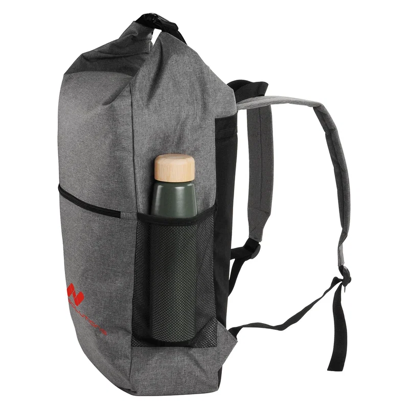 Interior view of the custom Bellerive Roll Top Backpack's main compartment