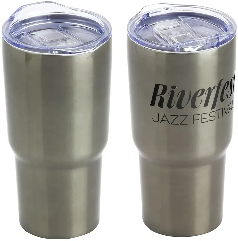 Promotional Belmont travel tumbler in an alternate color, custom branded stainless steel drinkware