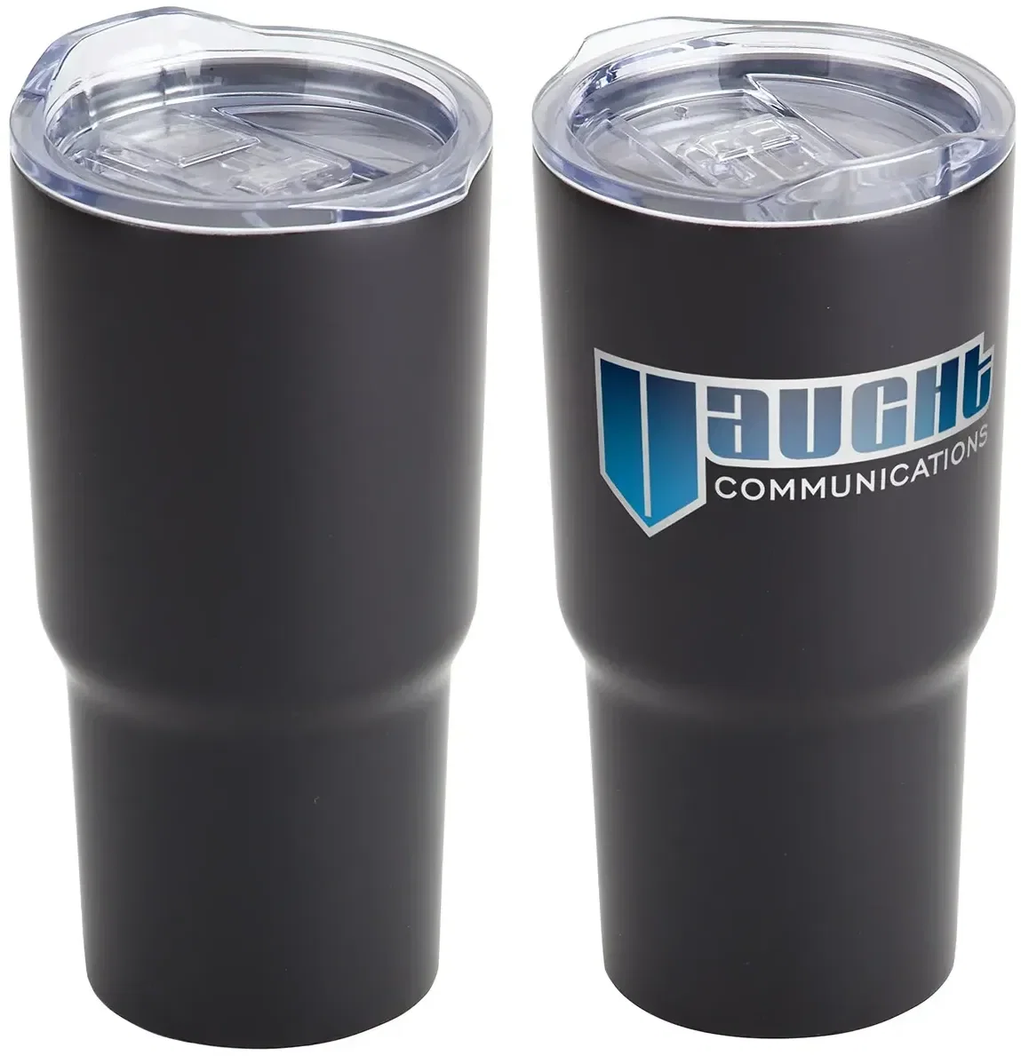 Belmont stainless steel tumbler fitting a cup holder, promotional custom branded drinkware