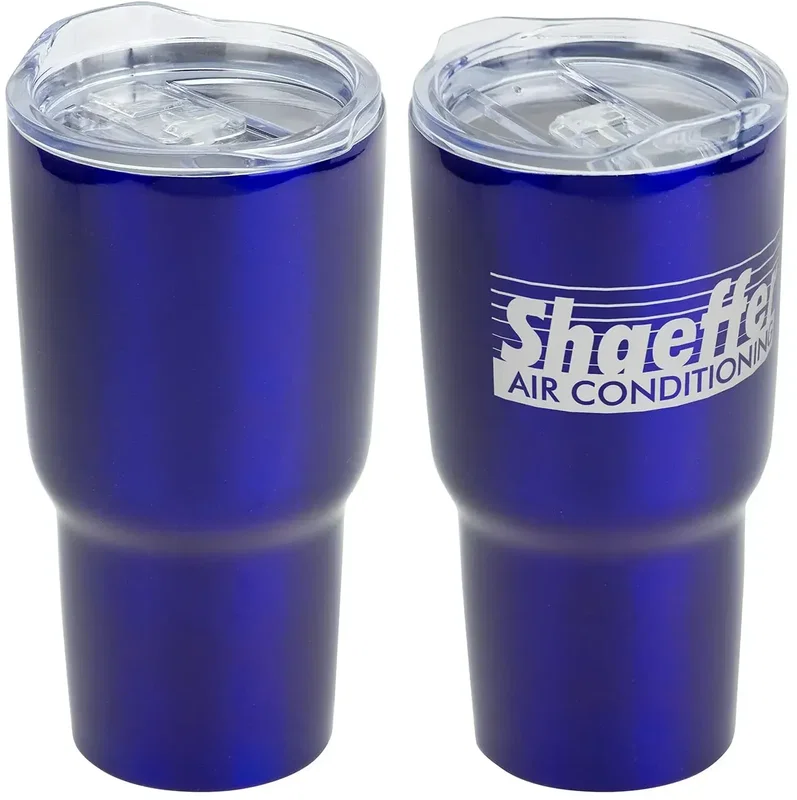 Branded Belmont 30 oz travel tumbler, lid detail