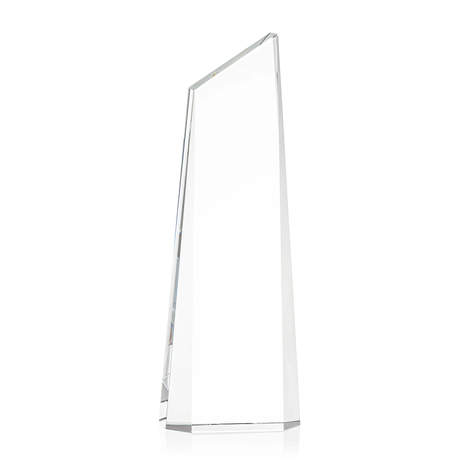 Custom Optical Crystal Deep-Bevel Slant-Top Tower Award - Belmont for company anniversary events