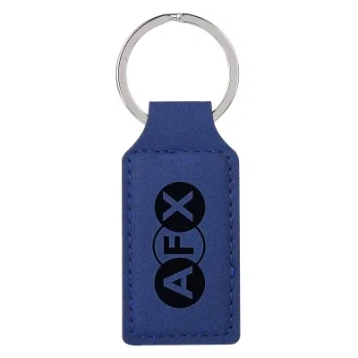 Brown option of the stitched fob shown flat