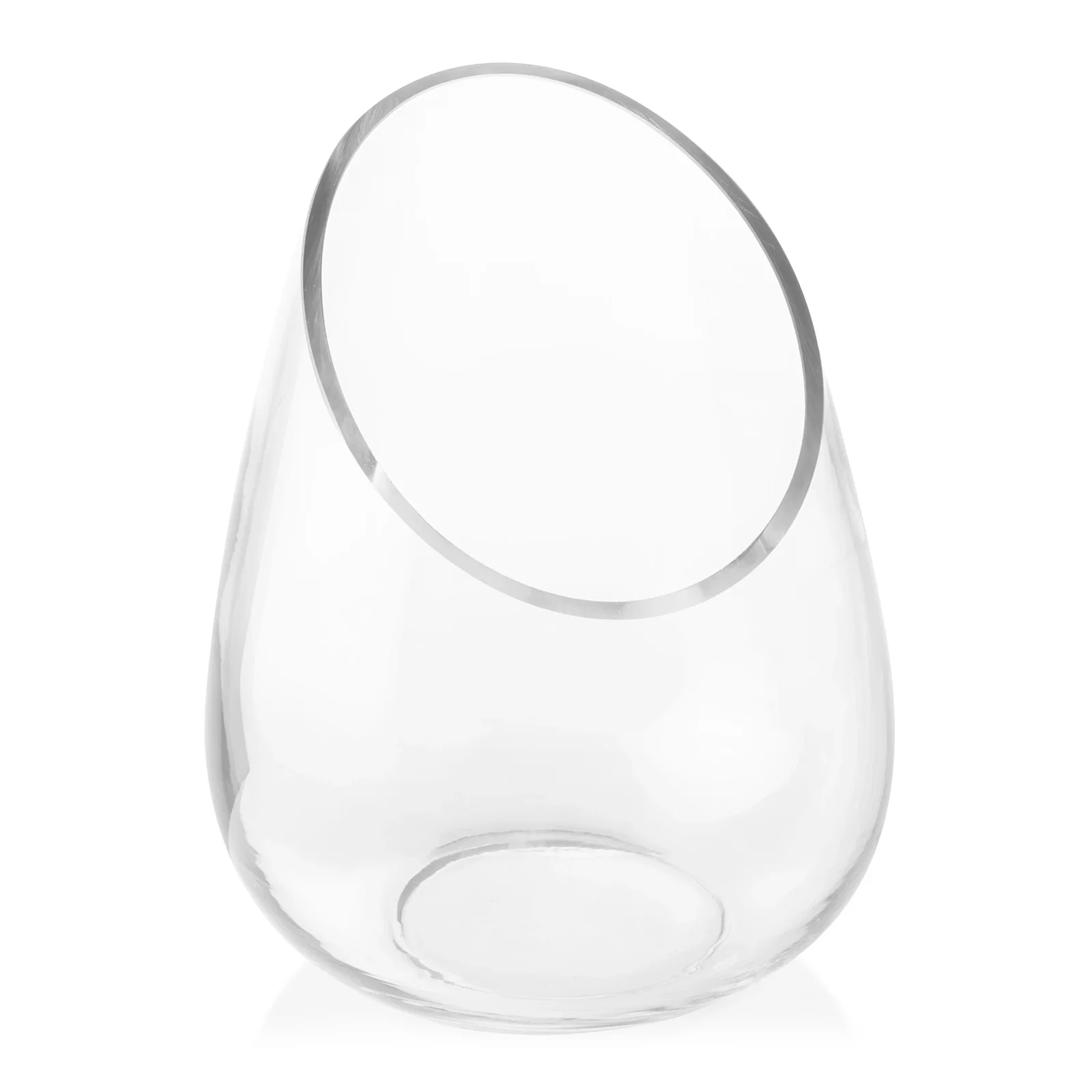 Custom Lead Free Crystalline Bowl with Tilted Rim for graduation ceremonies