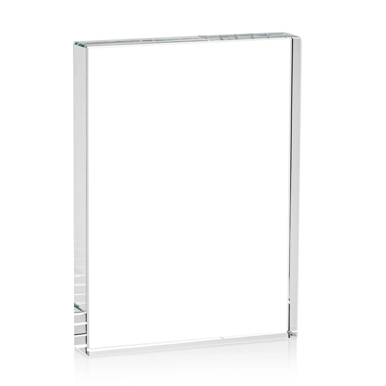 Personalized Optical Crystal Rectangle Award for Vertical or Horizontal Display, awards for retirement presentations