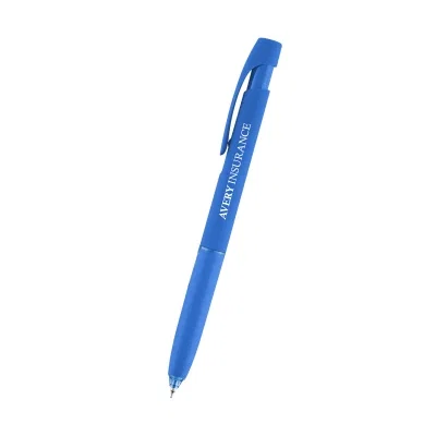 Slim gel pen shaped for comfortable everyday writing