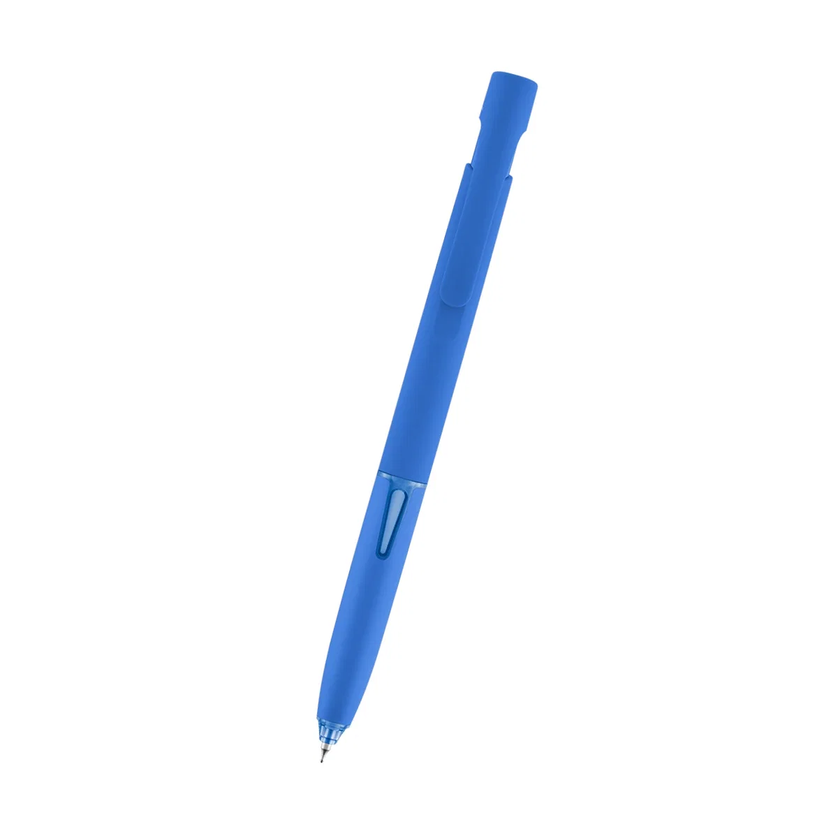 Point extended above a notepad ready for notes