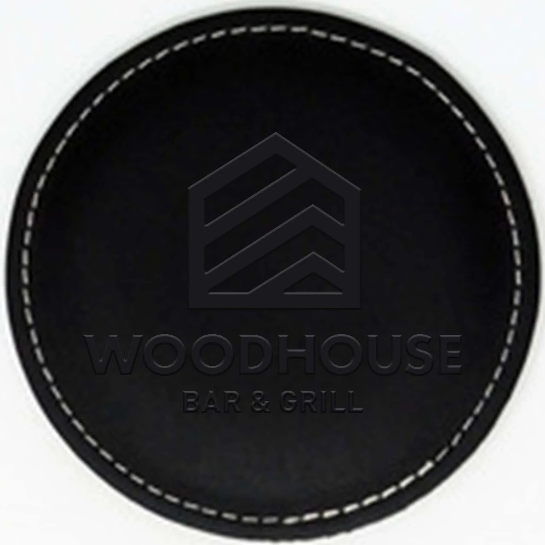 Benson Bonded Leather Round Coaster Single: Single — view 2